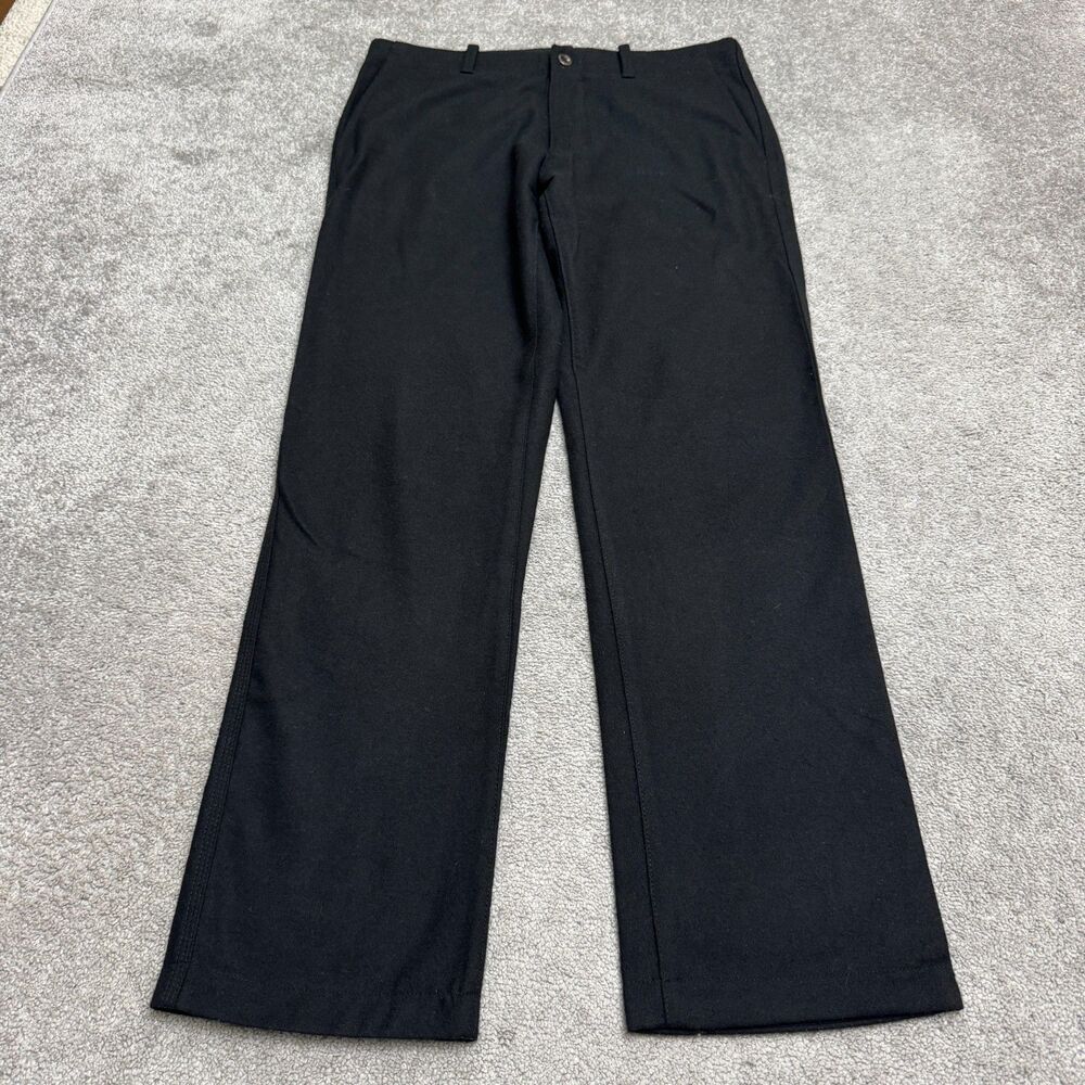 Banana Republic Wool Blend Straight Fit Lined Dress Pants Mens 32x34 Black Slack